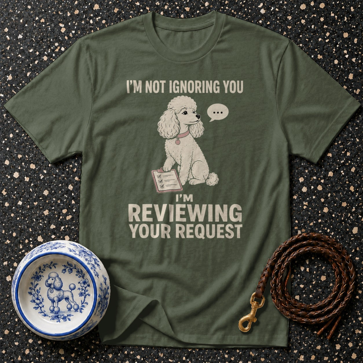 Olive green t-shirt with
